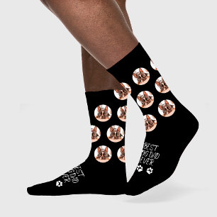 Chaussette BEST CHIEN DAD Personnalisé Français Dulldog Chaus