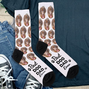 Chaussette Best DOG DAD Jamais Personnalisé Cute Pet Photo Cr