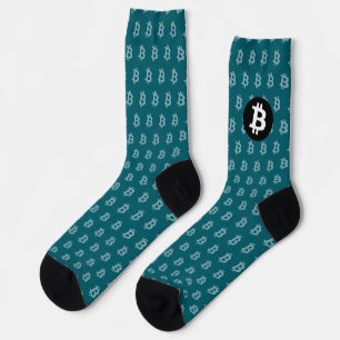 Chaussette Bitcoin Sarcelle Foncé (Style 2)