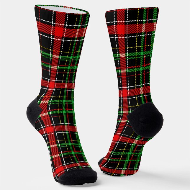 Chaussette Black Christmas Flannel Plaid Tartan Design (Créateur téléchargé)