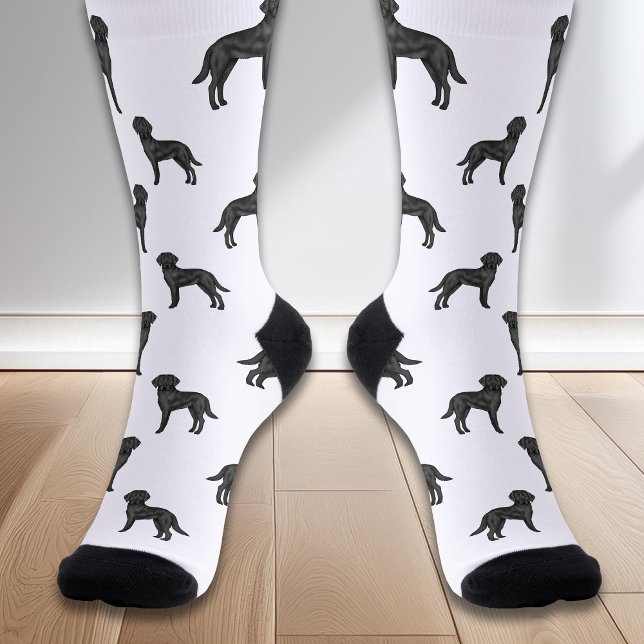 Chaussette Black Labrador Retriever mignon Motif de dessin de (Créateur téléchargé)