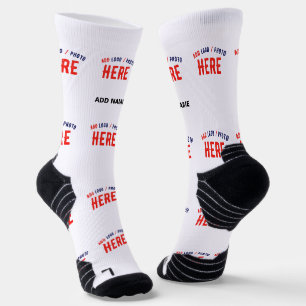 CHAUSSETTE BLANC PERSONNALISABLE MODERNE DE MARQUE VÉRIFIÉE S