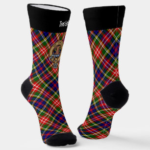 Chaussette Blason du clan Christie sur tartan