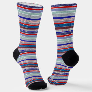 Chaussette Bleu, blanc et rouge