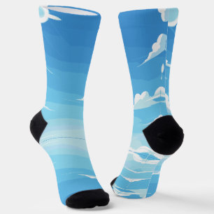 Chaussette Bleu & bleu clair