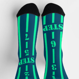 Chaussette Bleu turquoise bachata 123 pas instructeur