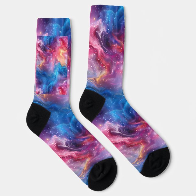 Chaussette BLEUE ET ROSE ÉQUIPÉE ÉQUIPE Premium Durable Perso (Droite)