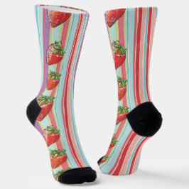 Chaussette Bliss de Berry à rayures - Pop d'Art frais fraise