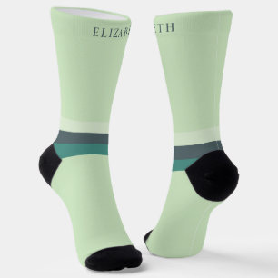 Chaussette Bloc de couleur verte Turquoise douce