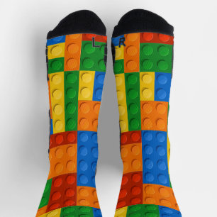 Chaussette Blocs de construction Motif peau Jouet Briques de