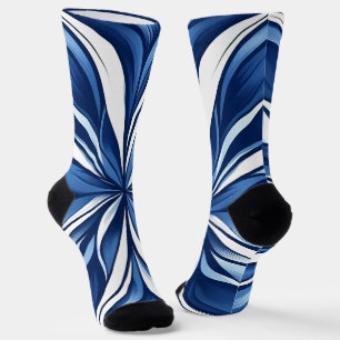 Chaussette Blue Bliss Fleurs Bio