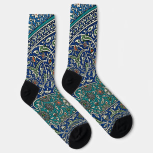 Chaussette Blue Green Orange Turquoise Ornat Motif arabe