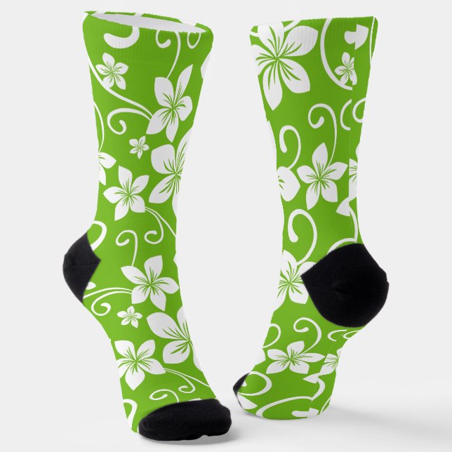 CHAUSSETTE BLUE HAWAII (LIME) (Angulaire)