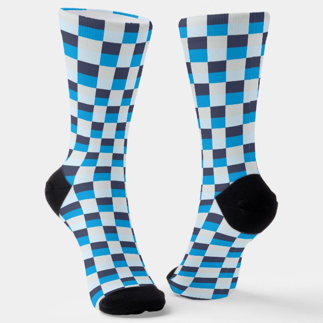 Chaussette Blue pattern of Gray and Blue (Angulaire)