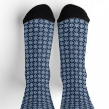Blue Tatreez Henna Thobe Motif