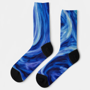 Chaussette Blue Tornado Vent Art Chaussettes folles