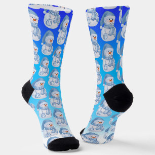 Chaussette Bonhomme de neige de pays des merveilles d'hiver a
