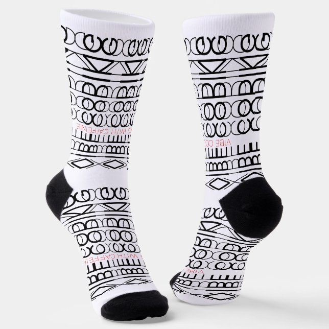 Chaussette Boucles de code et vibes de caféine (Angulaire)