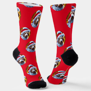 Chaussette Boule de Noël Goldendoodle, Amusant, Chien mignon