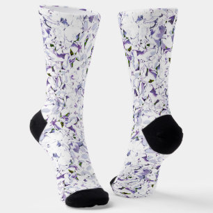Chaussette Bouquet de fleurs d'aquarelle d'hydrangées.