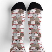 Bours blancs de Noël mignons Motif illustré
