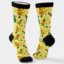 Chaussette Bowling Dinosaures Dessins de bowling