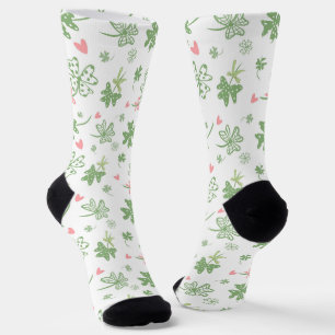 Chaussette Bows et coeurs Shamrock et roses