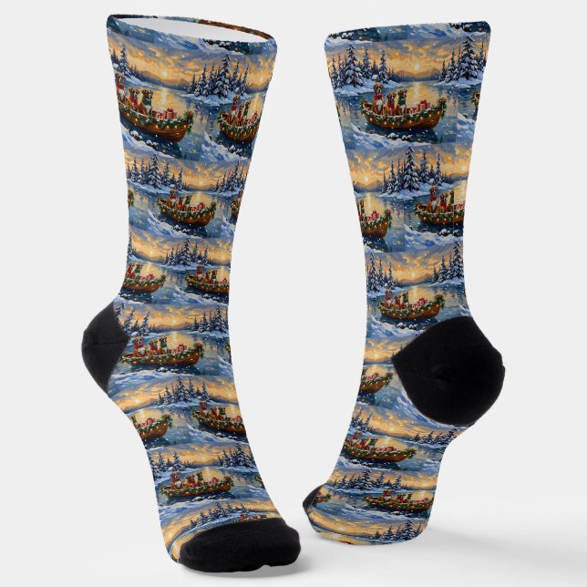 Chaussette Boxer Christmas Boat Holiday (Angulaire)