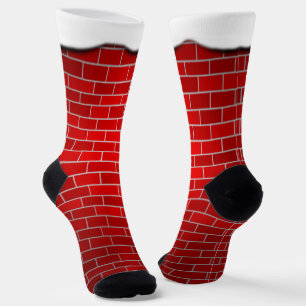 Chaussette Brick rouge w neige dérive Noël