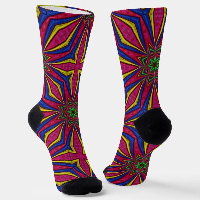 Chaussette Bright Socks Fractal Seamless Patterns 0042006 (Angulaire)