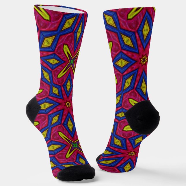 Chaussette Bright Socks Fractal Seamless Patterns 0042020 (Angulaire)