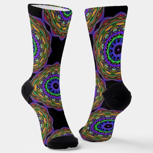 Chaussette Bright Socks Fractal Seamless Patterns 0042100 (Angulaire)