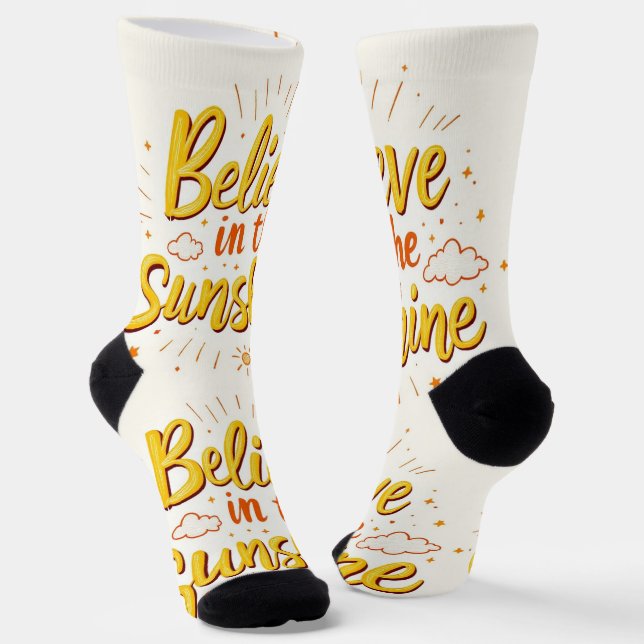 Chaussette Bright Socks RANDOPIX Believe In Sunshine 0039496 (Angulaire)