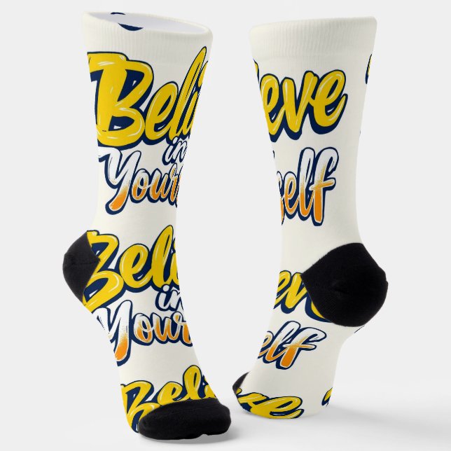 Chaussette Bright Socks RANDOPIX Believe In Yourself 0039491 (Angulaire)