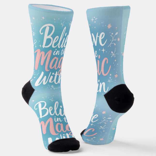 Chaussette Bright Socks RANDOPIX Believe Magic Within 0039494 (Angulaire)