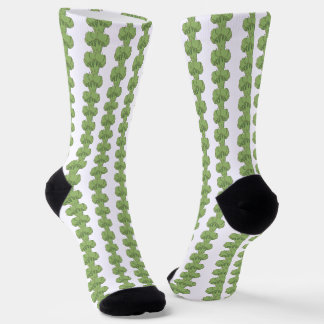 Chaussette Broccoli Green Veggies Pattern