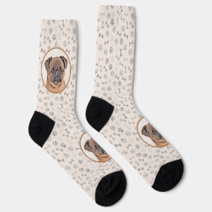Chaussette Bruxelles Griffon Smooth Painting Original Chien A