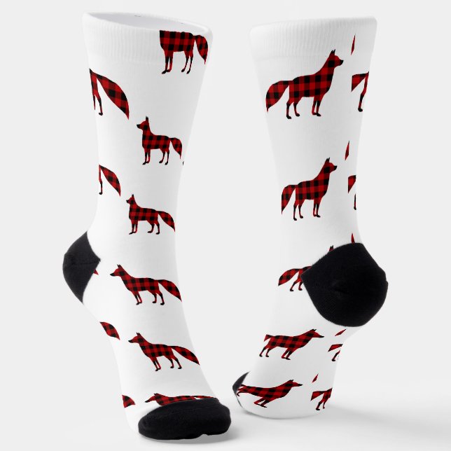 Chaussette Buffalo Plaid Red Fox (Angulaire)