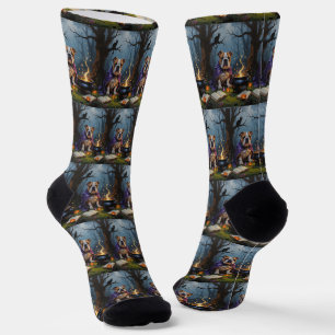 Chaussette Bulldog Whimsical Halloween peinture