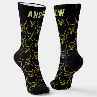 Chaussette Buveur de cidre personnalisé à motif de pommes