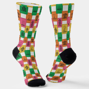 Chaussette cacahuètes Motif Colorblock amusant