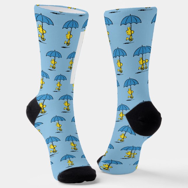 Chaussette cacahuètes | Parapluie bleu Woodstock (Angulaire)