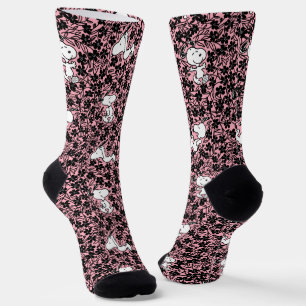 Chaussette cacahuètes   Snoopy Flower Vine Motif
