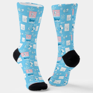 Chaussette cacahuètes   Snoopy Snow Day Motif