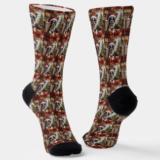 Chaussette Cadeau de Noël de chien Boston Terrier élégant