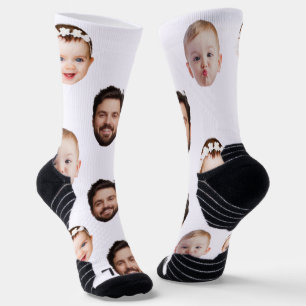 Chaussette Cadeau photo de visage personnalisé moderne pour m