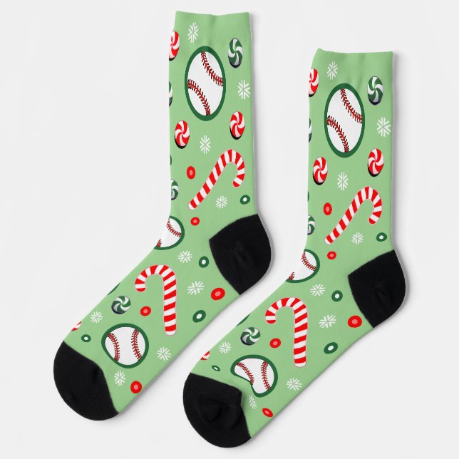 Chaussette Cadeaux de Noël de baseball (Gauche)