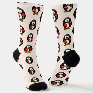 Chaussette Cadeaux de pingouin pour la Saint-Valentin