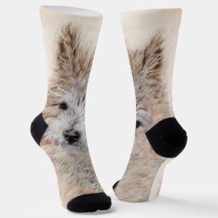 Chaussette Cairn Terrier Peinture Chiot - Art Chien original