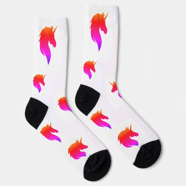 Chaussette Calcetines premium sostenibles unicornio (Droite)